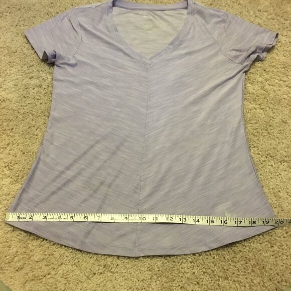Bally Total Fitness Pale Lavender Mitered V-Neck Tee - Picture 14 of 16